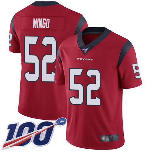 Houston Texans Limited Red Men Barkevious Mingo Alternate Jersey NFL Football #52 100th Season Vapor Untouchable